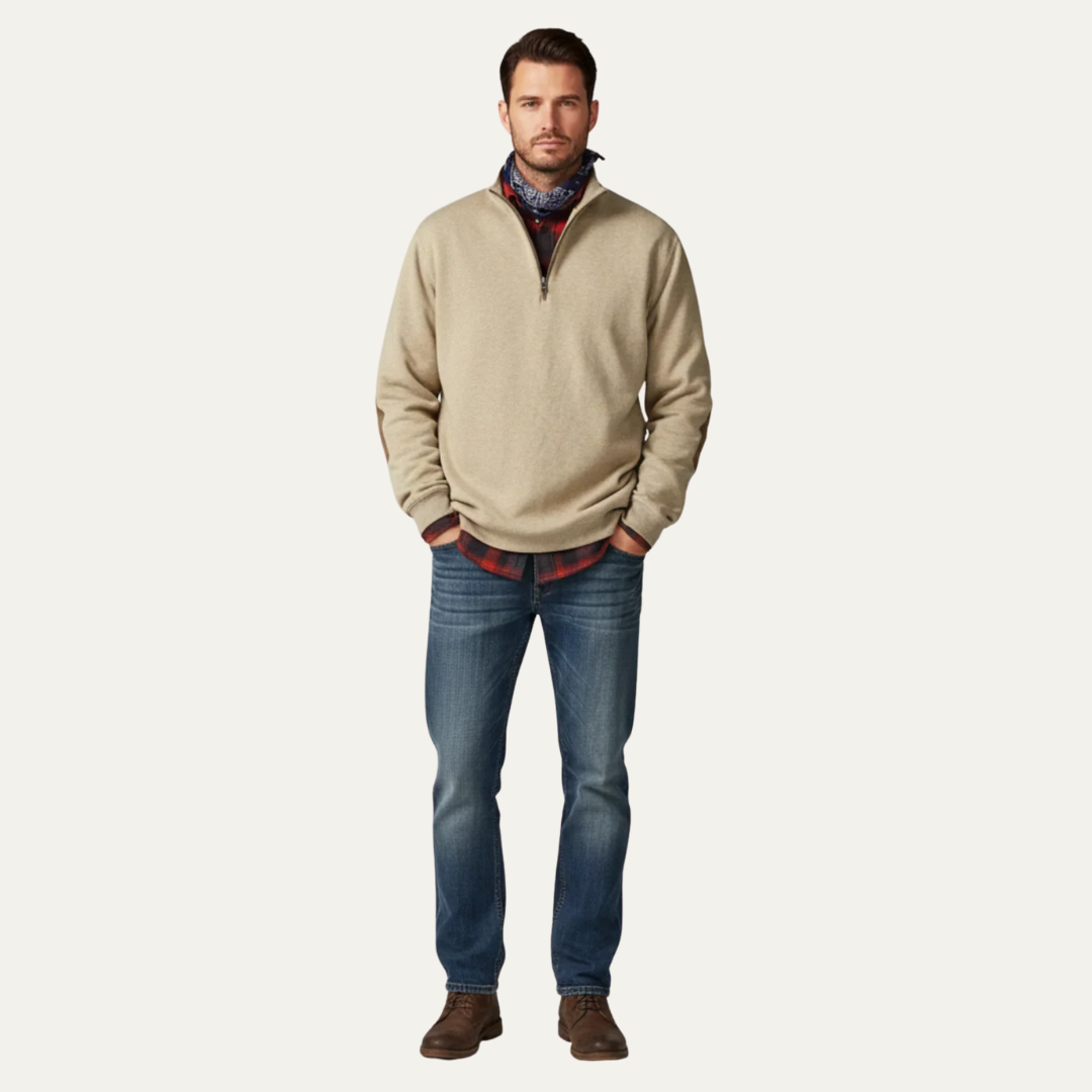 VogeLuxe | Men’s Classic Fine Knit Crew Neck Sweater
