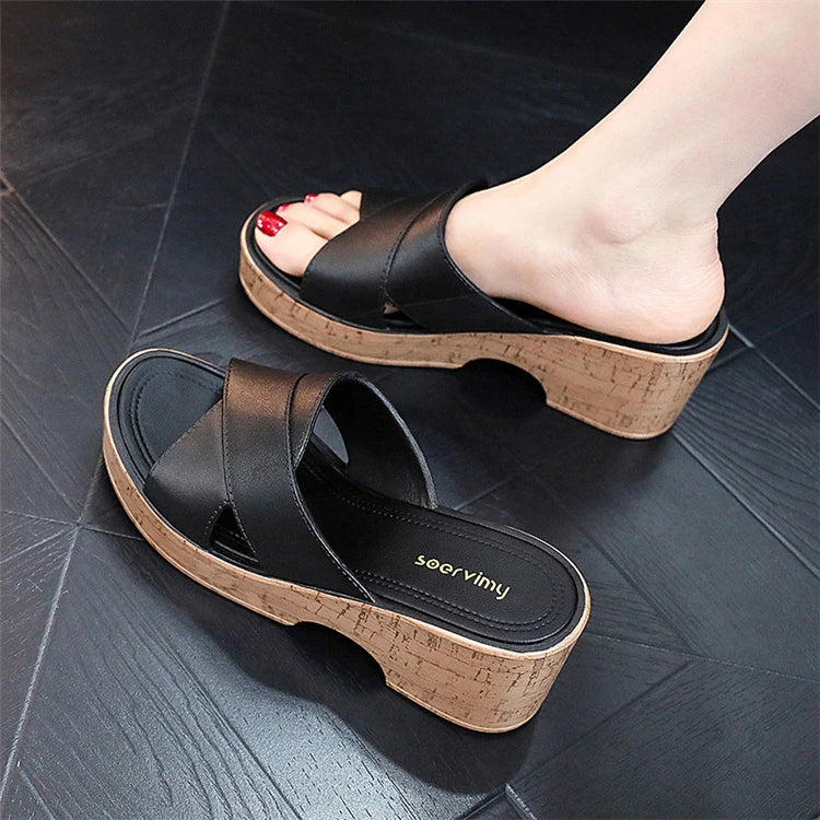 High Heel Platform Wedge Sandals - Summer Open Toe Shoes