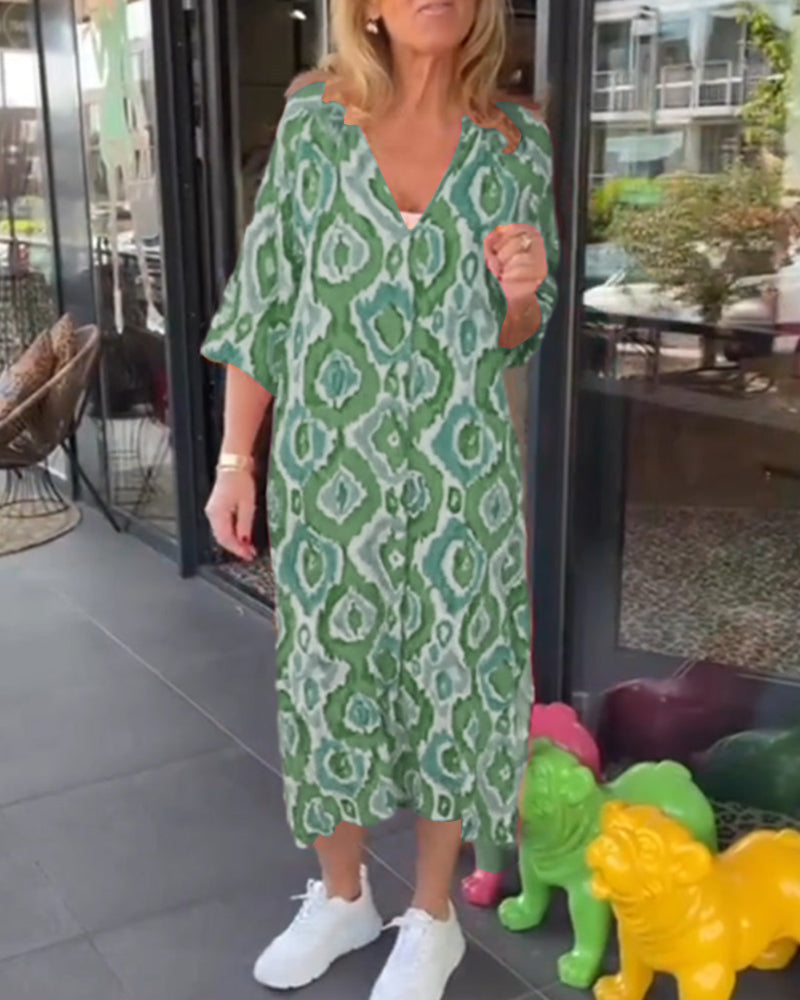 Chic Ladies Floral Long Summer Dress