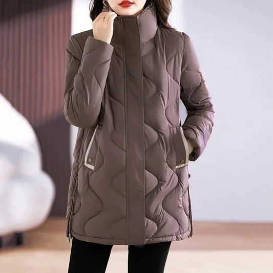Warm Quilted Winter Coat for Women - VogeLuxe
