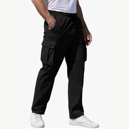 Relaxed Fit Grey Cargo Pants for Men
