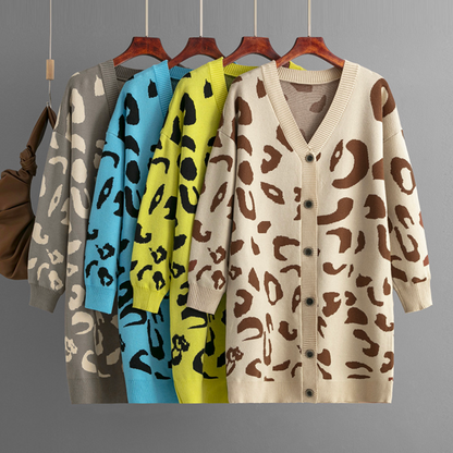Soft Leopard Cardigan for Women - BritishElegance