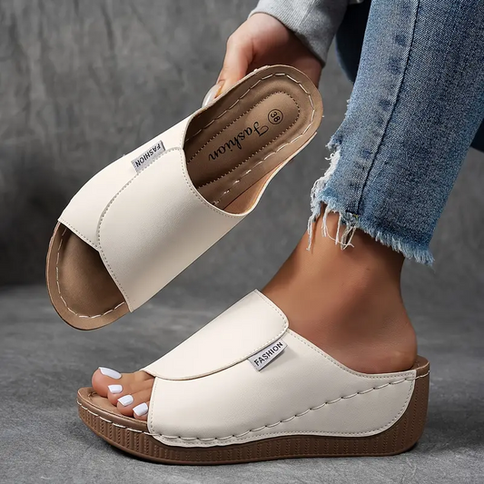 Comfortable Women's Open Toe Wedge Sandals - VogeLuxe