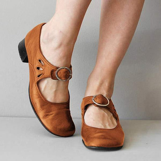 Women's Supportive Arch Walking Shoes with Round Toe - VogeLuxe