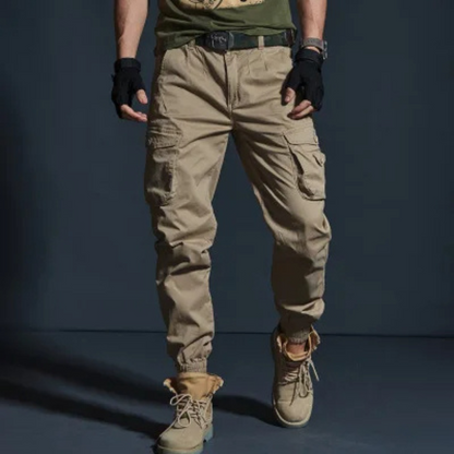 Relaxed Fit Men's Cargo Pants with Stretch Waist