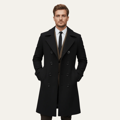 VogeLuxe | Men’s Mid-Length Double-Breasted Peacoat