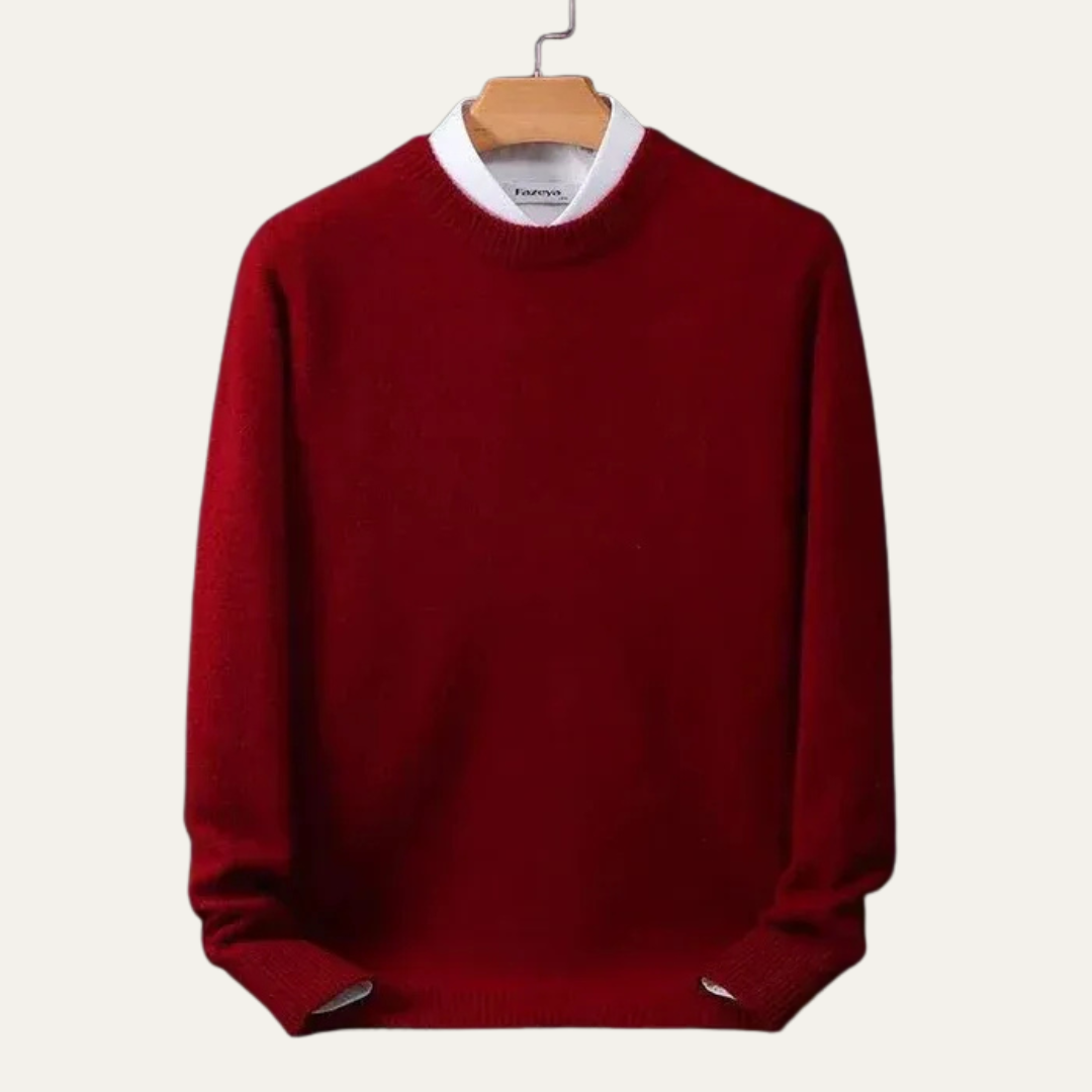 VogeLuxe | Men’s Fine Knit Crewneck Sweater