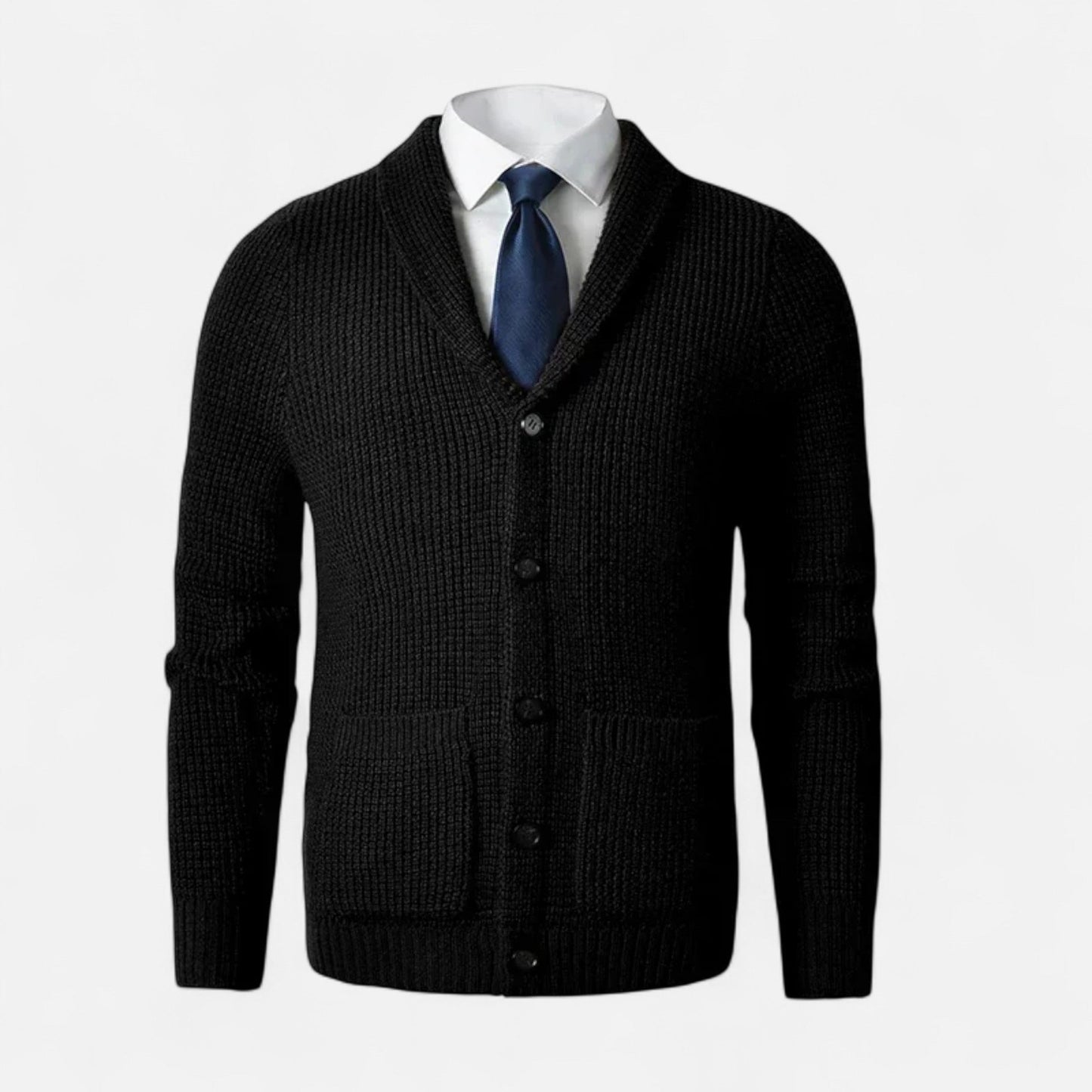 Men's Smart Wool Cardigan - Slim Fit Classic Design