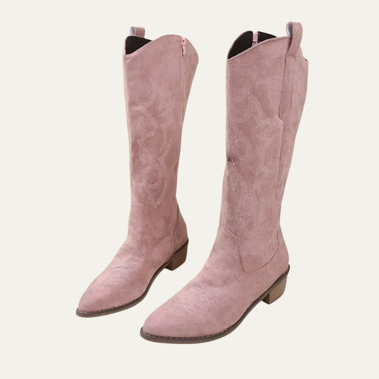 VogeLuxe | Women’s Embroidered Western Knee High Boots