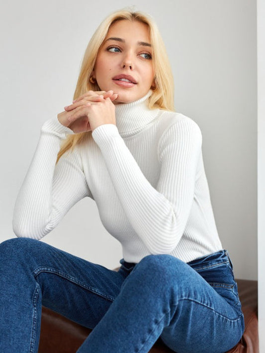 Women's Warm Crew Neck Knit Sweater - VogeLuxe