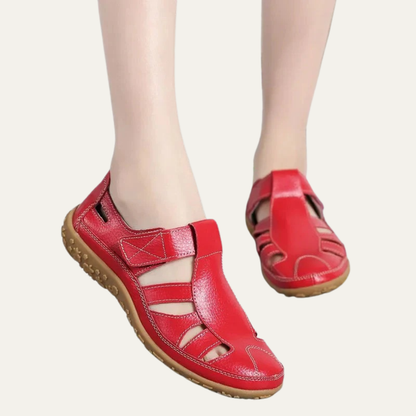 VogeLuxe | Women’s Closed Toe Caged Comfort Flat Shoe