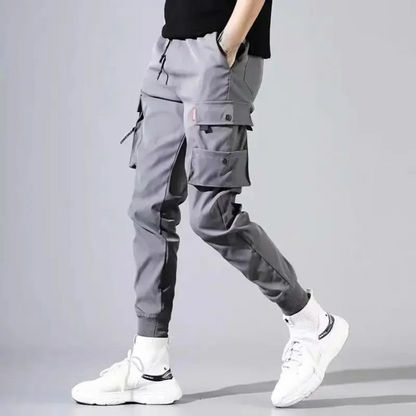 Relaxed Fit Cargo Pants with Elastic Waist