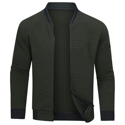VogeLuxe | Men’s Quilted Full Zip Bomber Jacket
