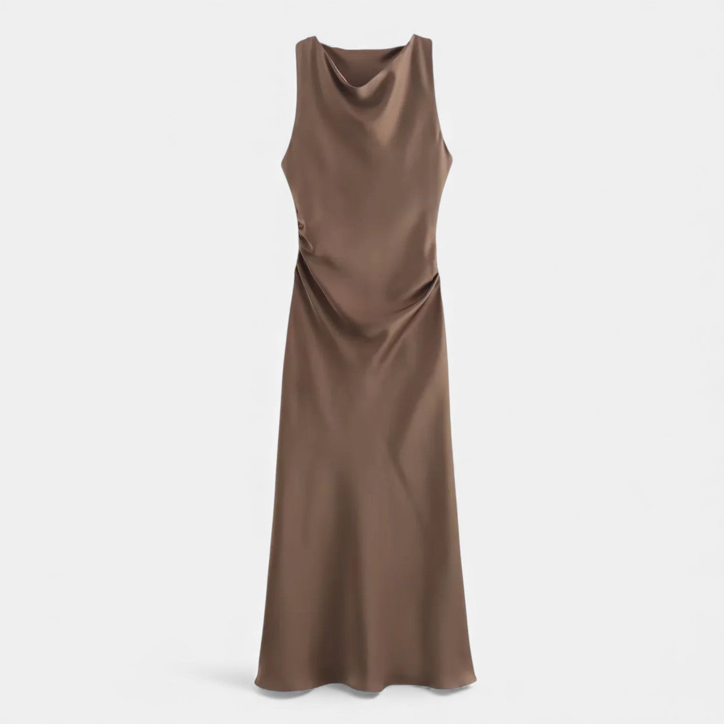 Luxurious Satin Slip Mid Length Dress