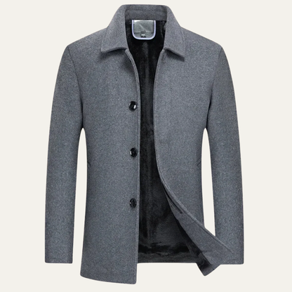 VogeLuxe | Men’s Sherpa-Lined Button Coat