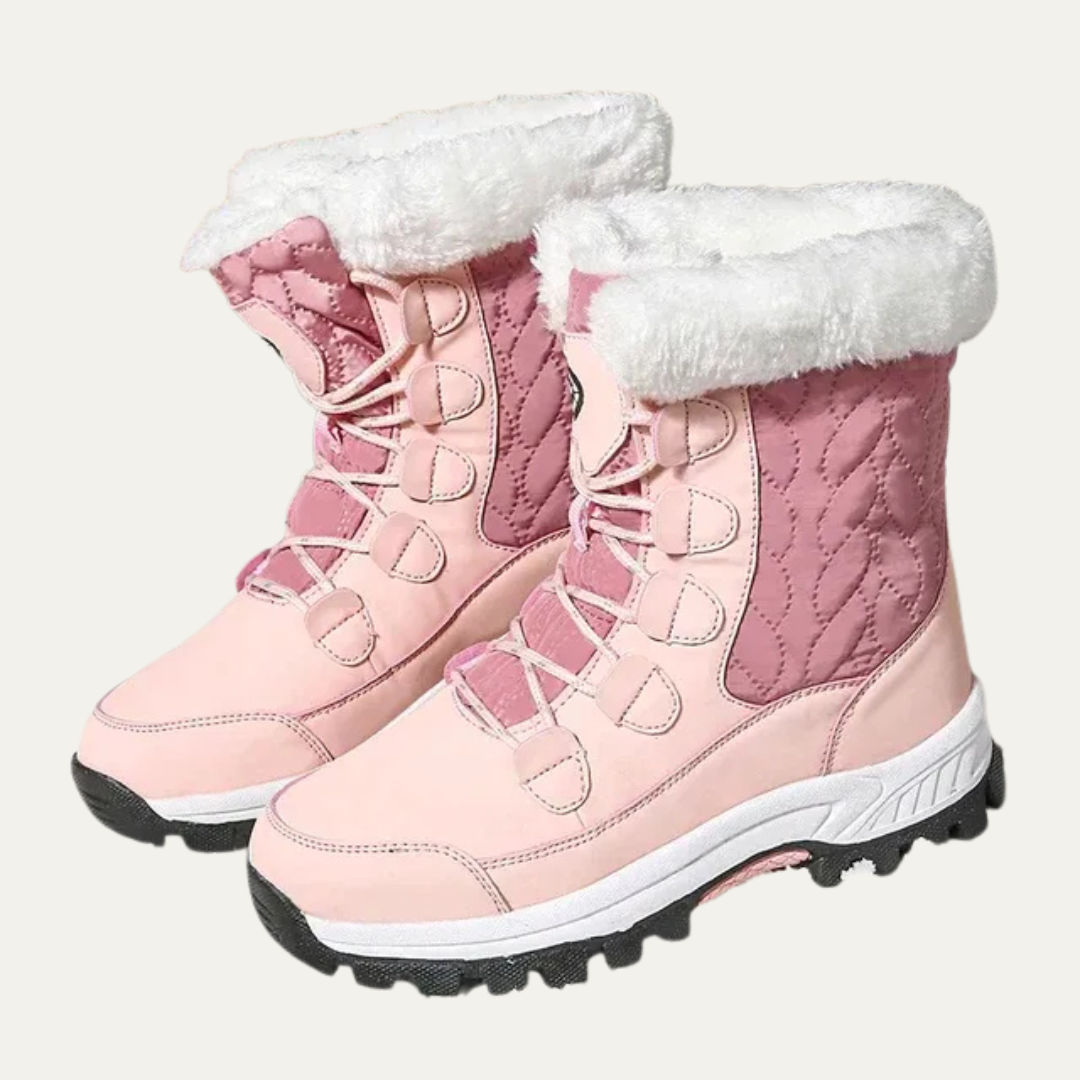 VogeLuxe | Women’s Quilted Mid Calf Snow Boot with Faux Fur Lining