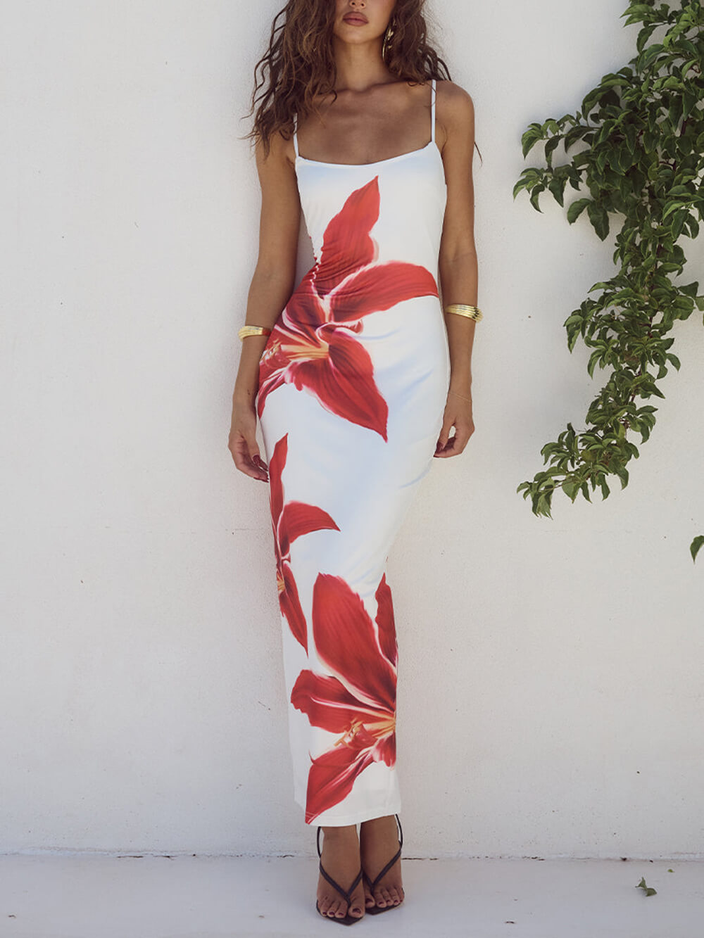 Vibrant Unique Floral Long Maxi Dress - BritishElegance