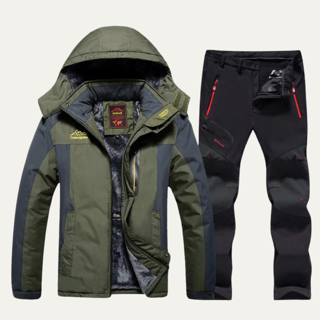 VogeLuxe | Men’s Waterproof Outdoor Jacket and Pants Hiking Suit