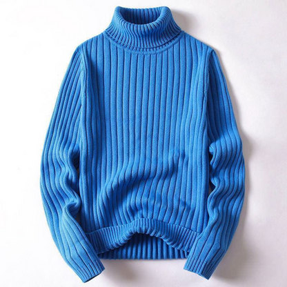 VogeLuxe | Men’s Oversized Ribbed Turtleneck Sweater