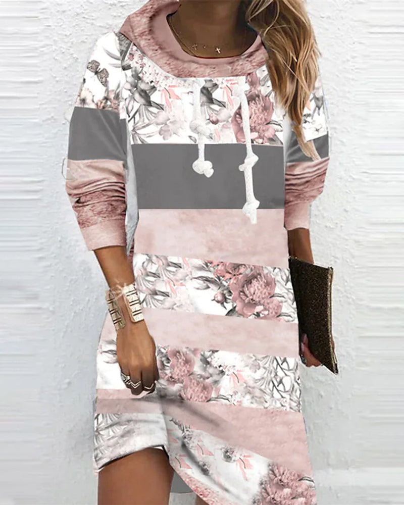 Comfy Floral Sundress with Hood for Women - VogeLuxe