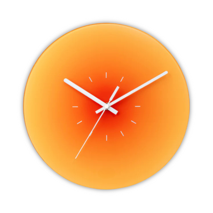 Modern Silent Sweep Glass Wall Clock
