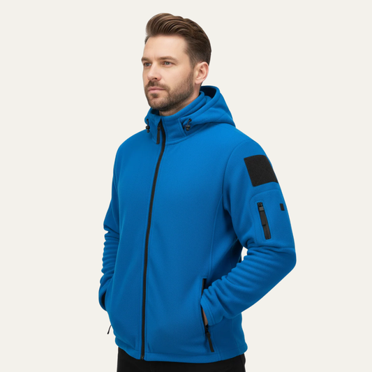 VogeLuxe | Men’s Tactical Full-Zip Fleece Hoodie