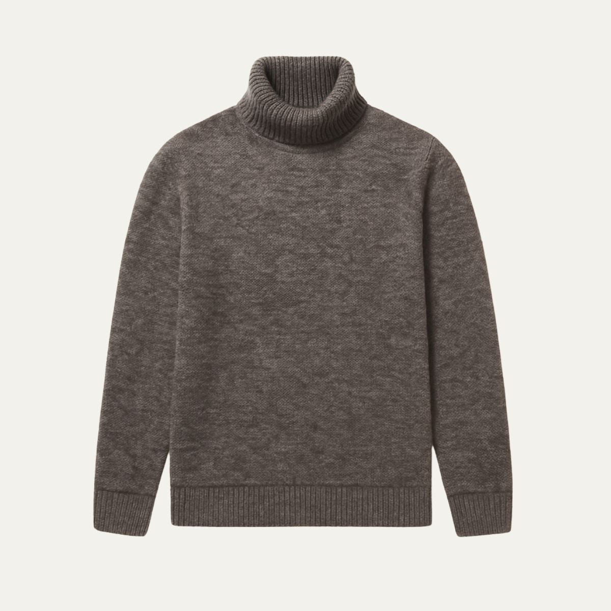 VogeLuxe | Men’s Fitted Micro Textured Turtleneck Sweater