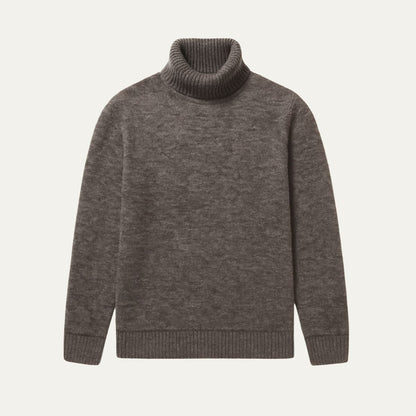 VogeLuxe | Men’s Fitted Micro Textured Turtleneck Sweater
