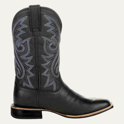 VogeLuxe | Men’s Square Toe Cowboy Boots with Stitched Shaft