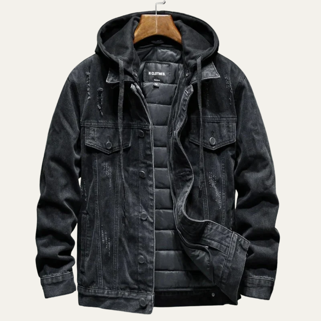 VogeLuxe | Men’s Distressed Denim Jacket