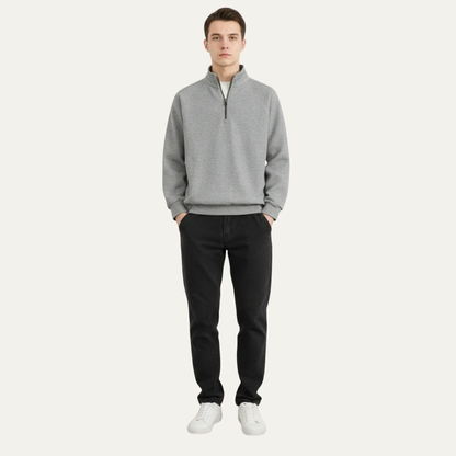 VogeLuxe | Men’s Soft Fleece Quarter Zip Sweater