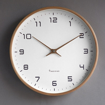 Rustic Wooden Wall Clock in Simple Modern Style
