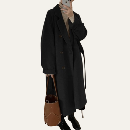 VogeLuxe | Women’s Elegant Double-Breasted Overcoat