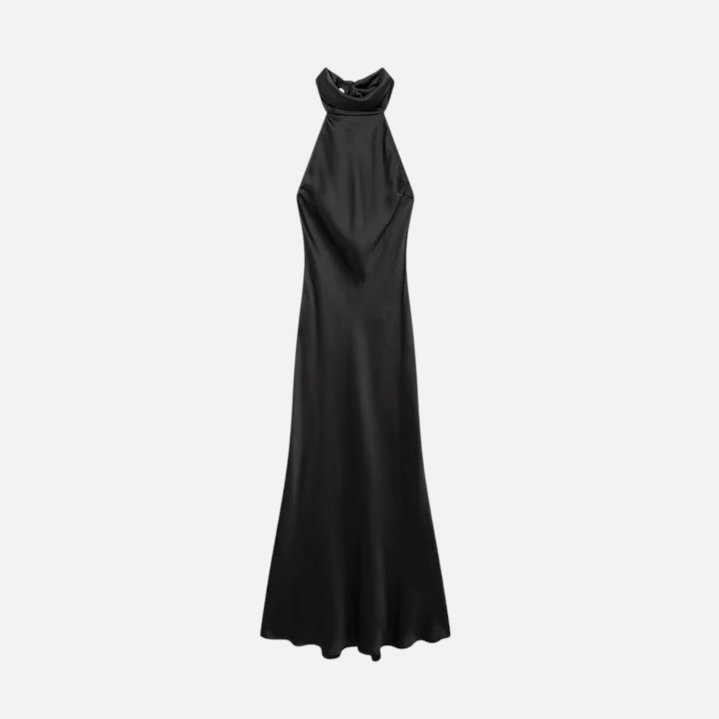 Elegant Satin Open Back Evening Gown