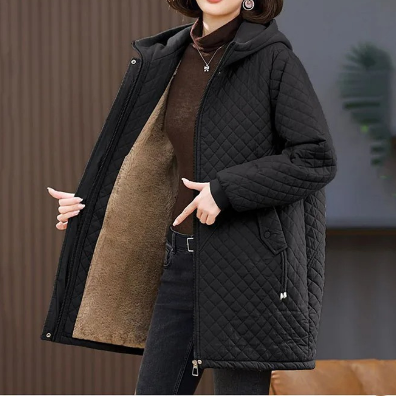 Cozy Winter Quilted Padded Jacket for Women - VogeLuxe
