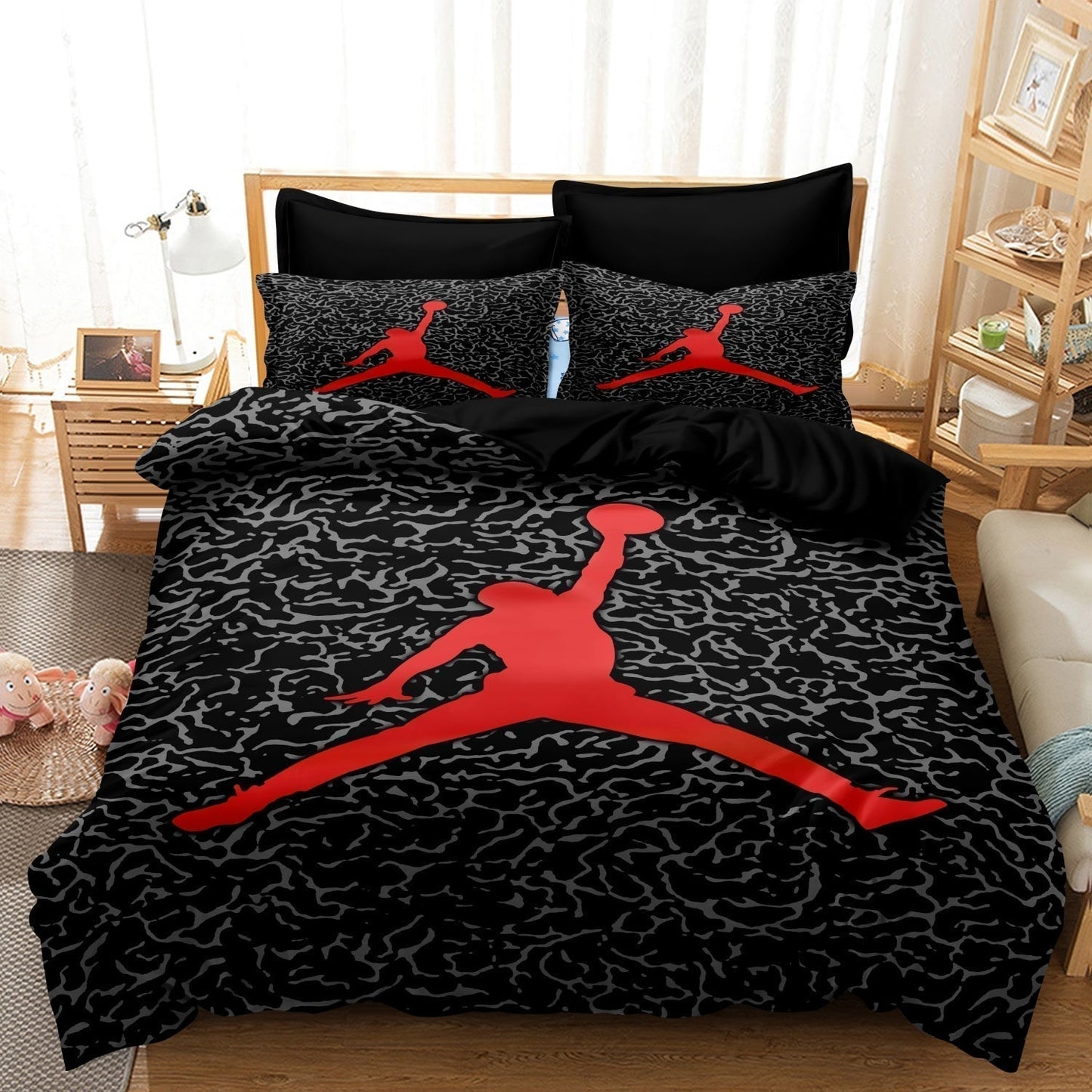 Cozy Kids Basketball Bedding Set Soft Microfiber Duvet Cover
