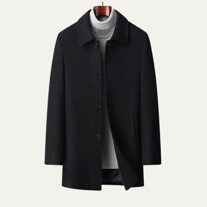 VogeLuxe | Men’s Classic Single-Breasted Coat