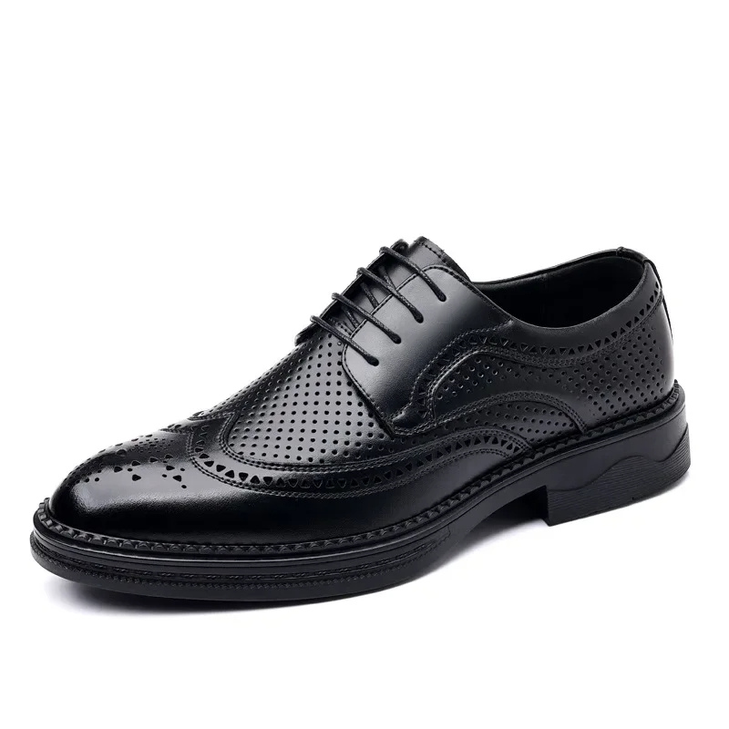 Classic Men's Vegan Leather Lace Up Dress Shoes