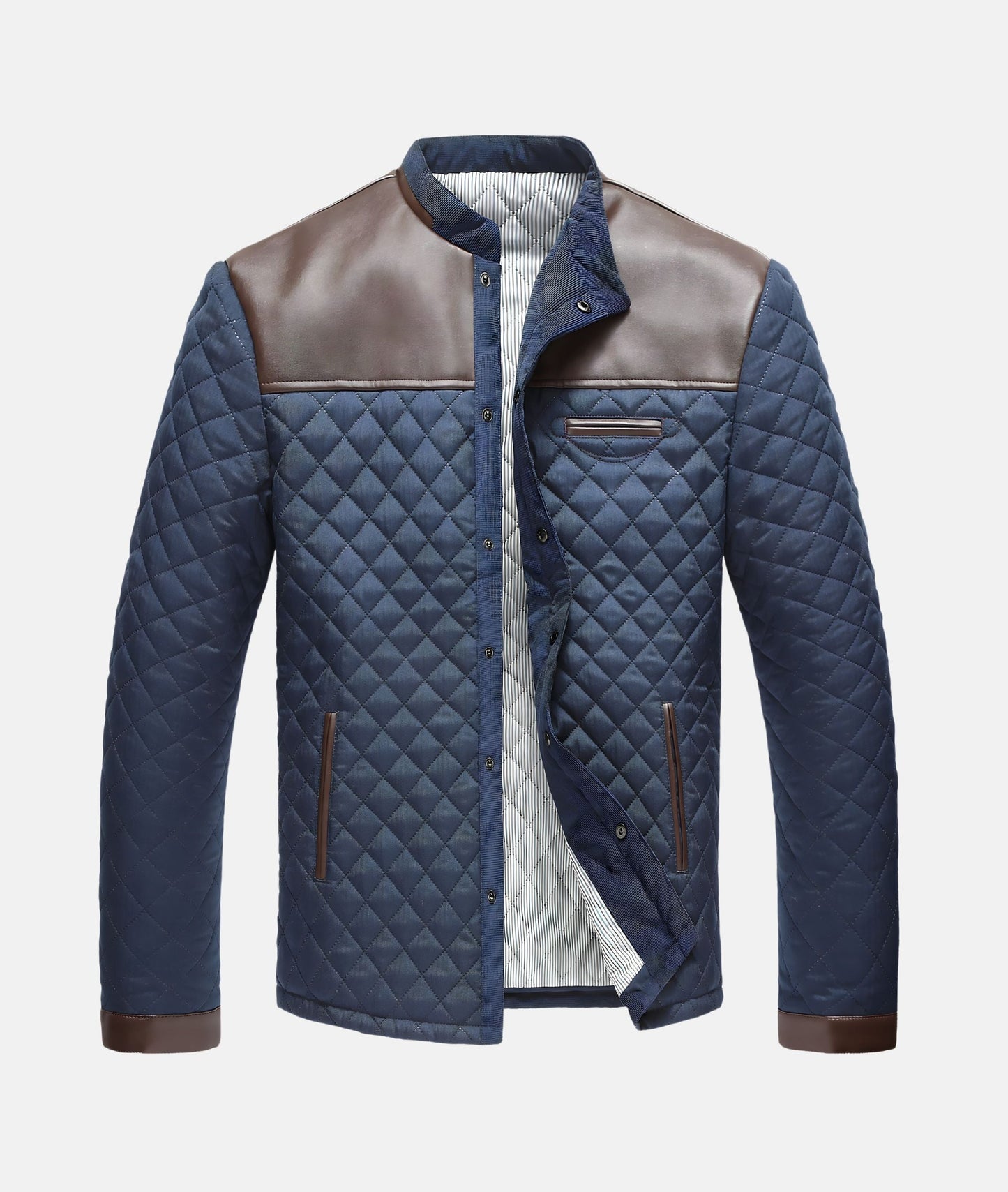 Men's Warm Quilted Button Down Jacket - VogeLuxe