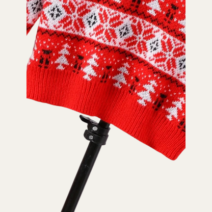 VogeLuxe | Men’s Festive Fair Isle Crewneck Knit Sweater