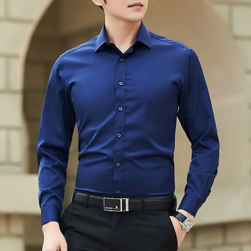 Classic Fit Dress Shirt for Men Long Sleeve Button Down