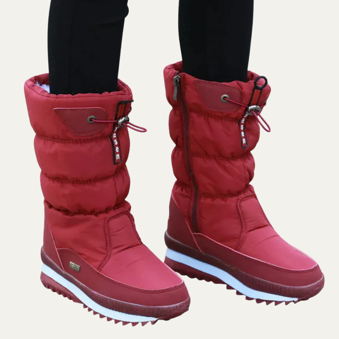 VogeLuxe | Women’s Mid Calf Quilted Puffer Snow Boots