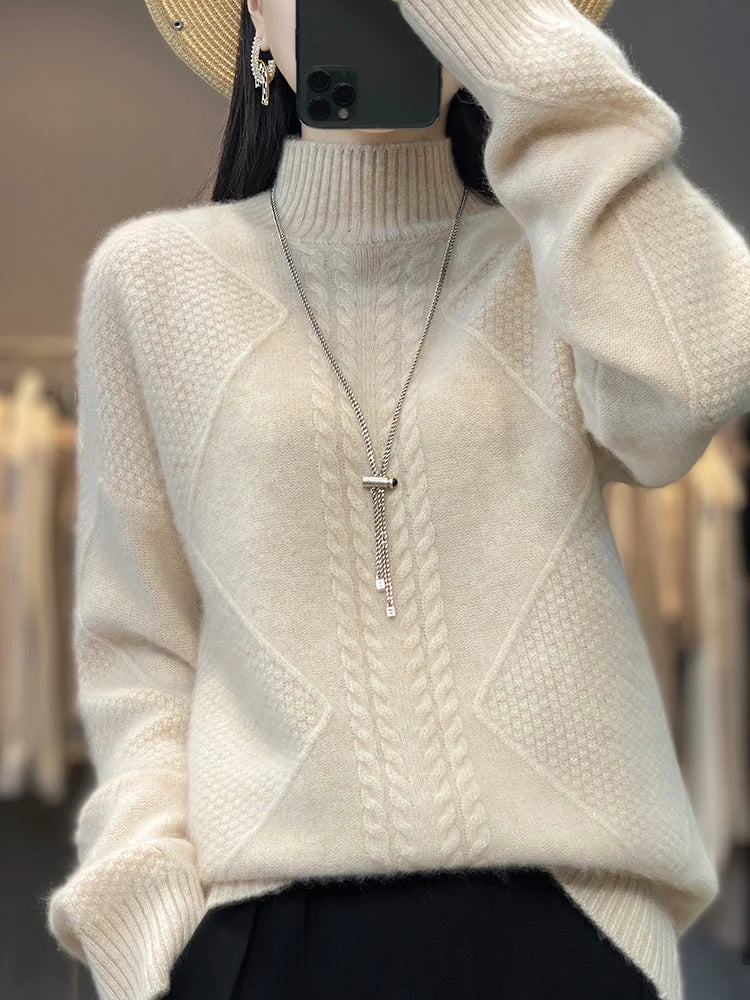 Soft Cashmere Crew Neck Sweater - VogeLuxe
