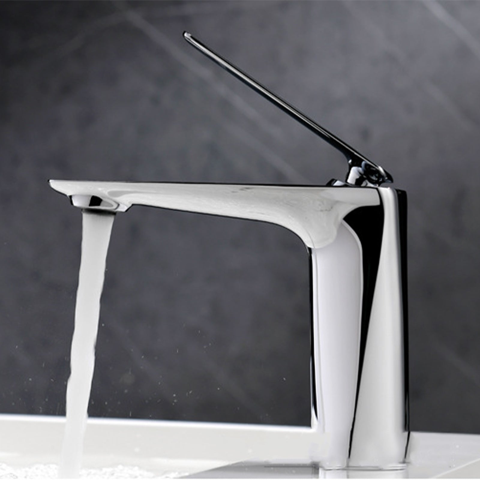 Brass Single Handle Bathroom Faucet For Single Hole Sink - VogeLuxe