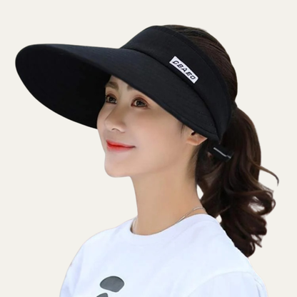 VogeLuxe | Women’s Foldable Wide Brim Sun Visor Hat