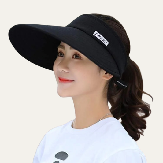 VogeLuxe | Women’s Foldable Wide Brim Sun Visor Hat