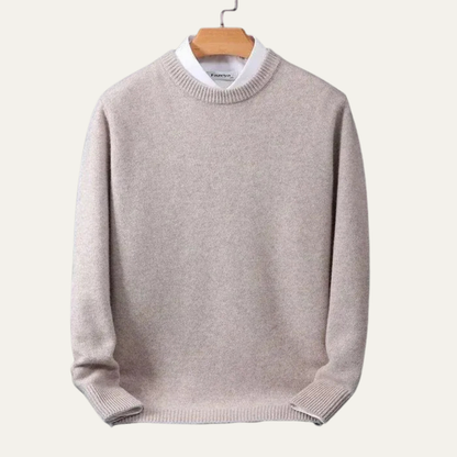 VogeLuxe | Men’s Classic Plain Knit Crew Neck Sweater