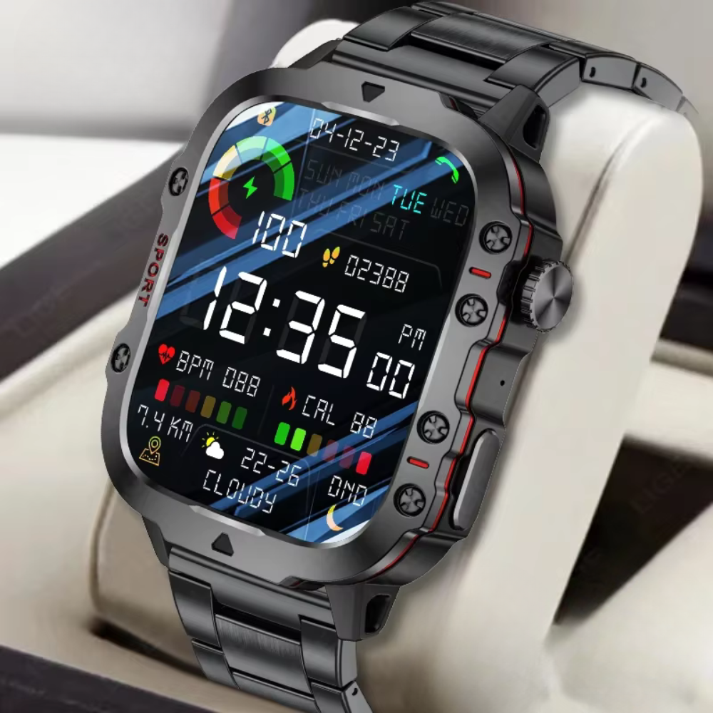 Tough Waterproof Smart Watch - Bluetooth Fitness Tracker - VogeLuxe