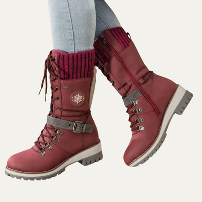 VogeLuxe | Women’s Mid Calf Winter Boots with Hiking Design