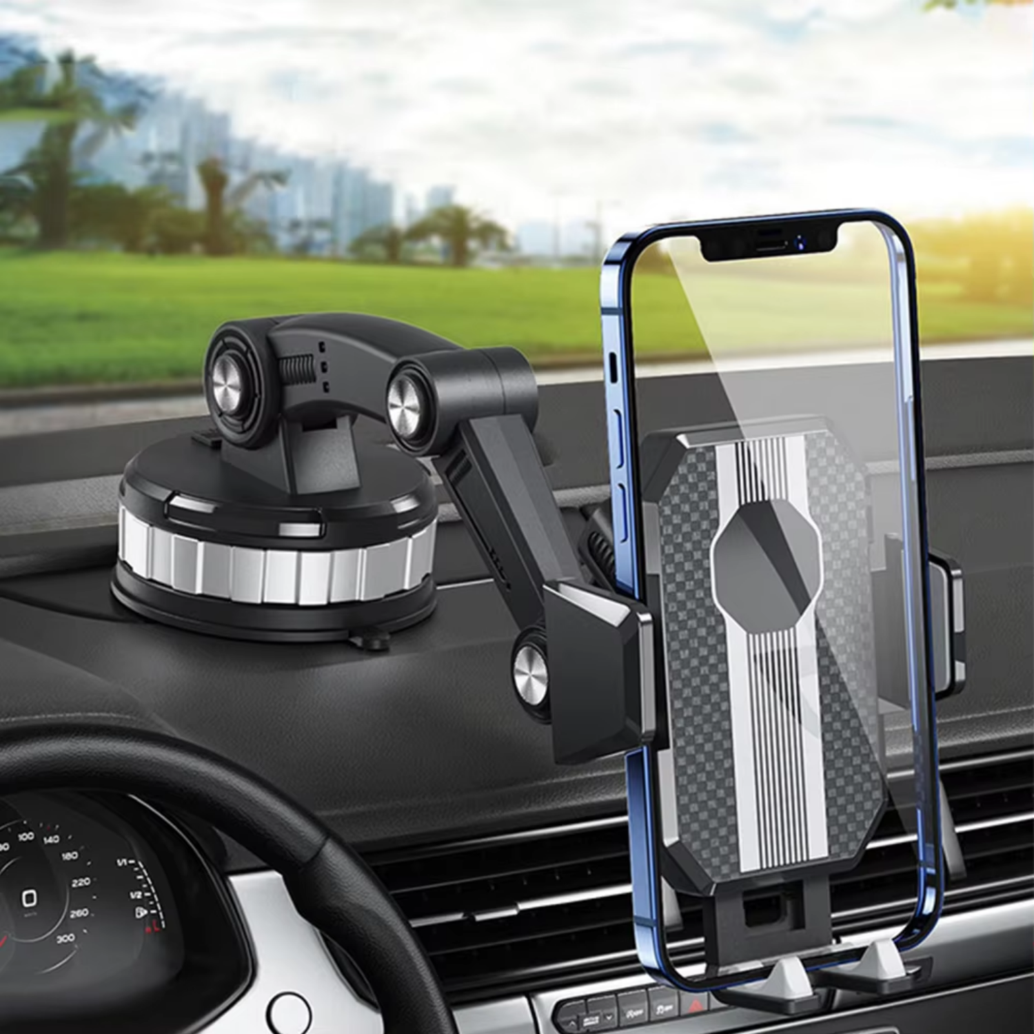 Universal Car Phone Mount with Secure Grip - VogeLuxe